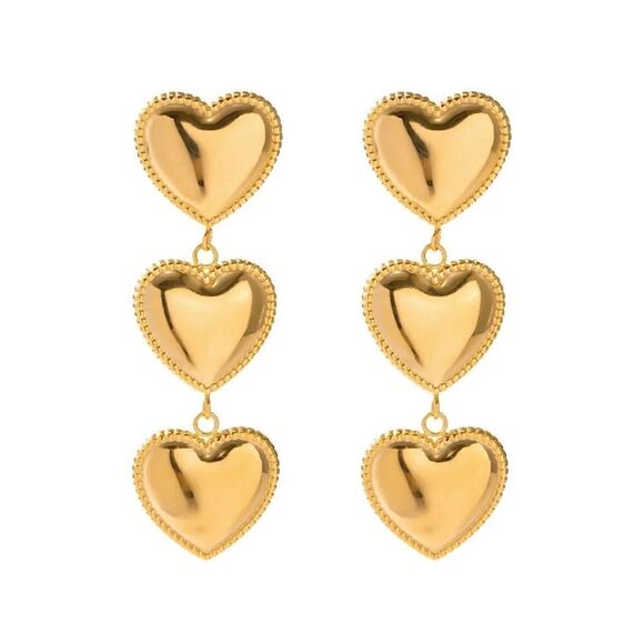 Heart drop earrings N798 - Picture 1 of 5